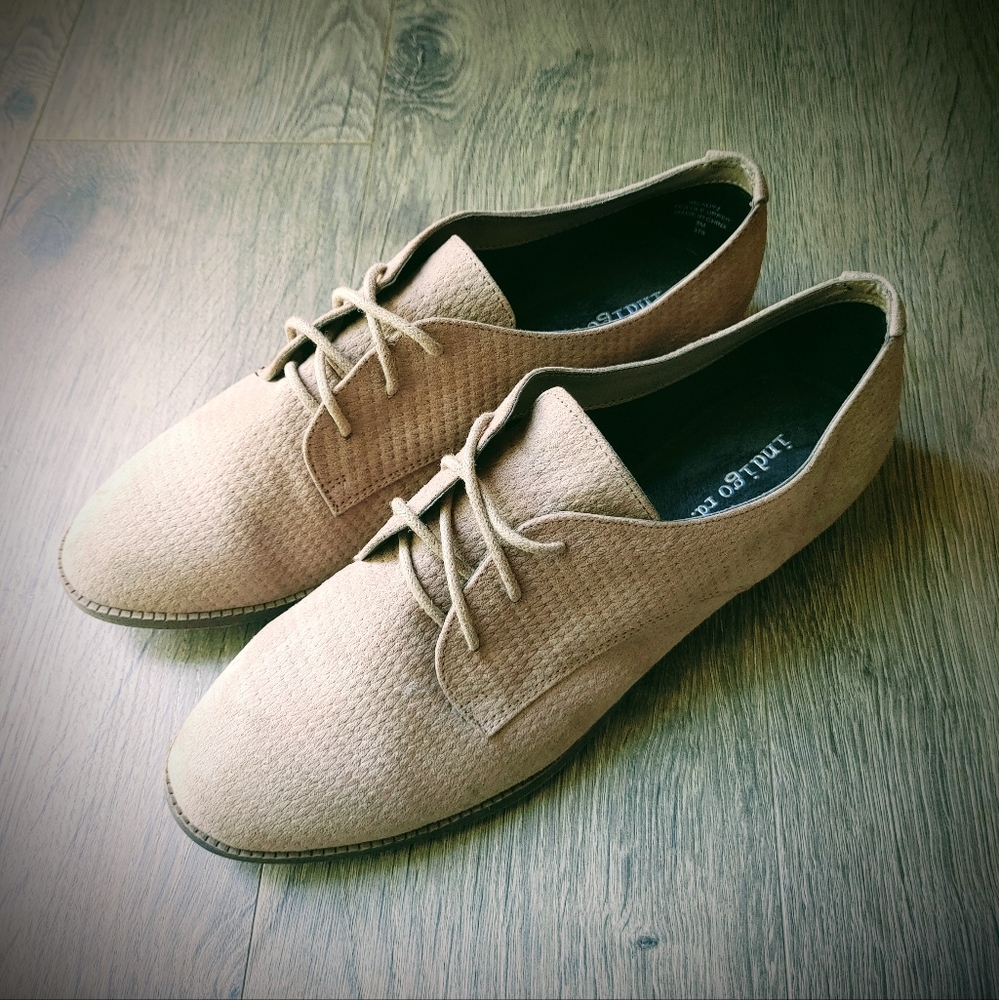 Indigo Rd. Tan Suede/Microfiber Oxford Shoes IRLADY2 Size 8